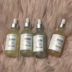 (4) Valjean Labs cruelty-free serums glow restore